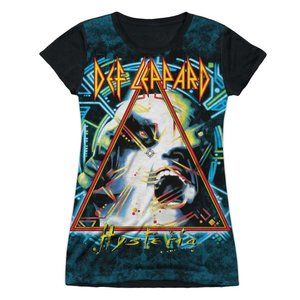 Def Leppard Hysteria metal rock Sublimation Official Tunic T-Shirt L NWT